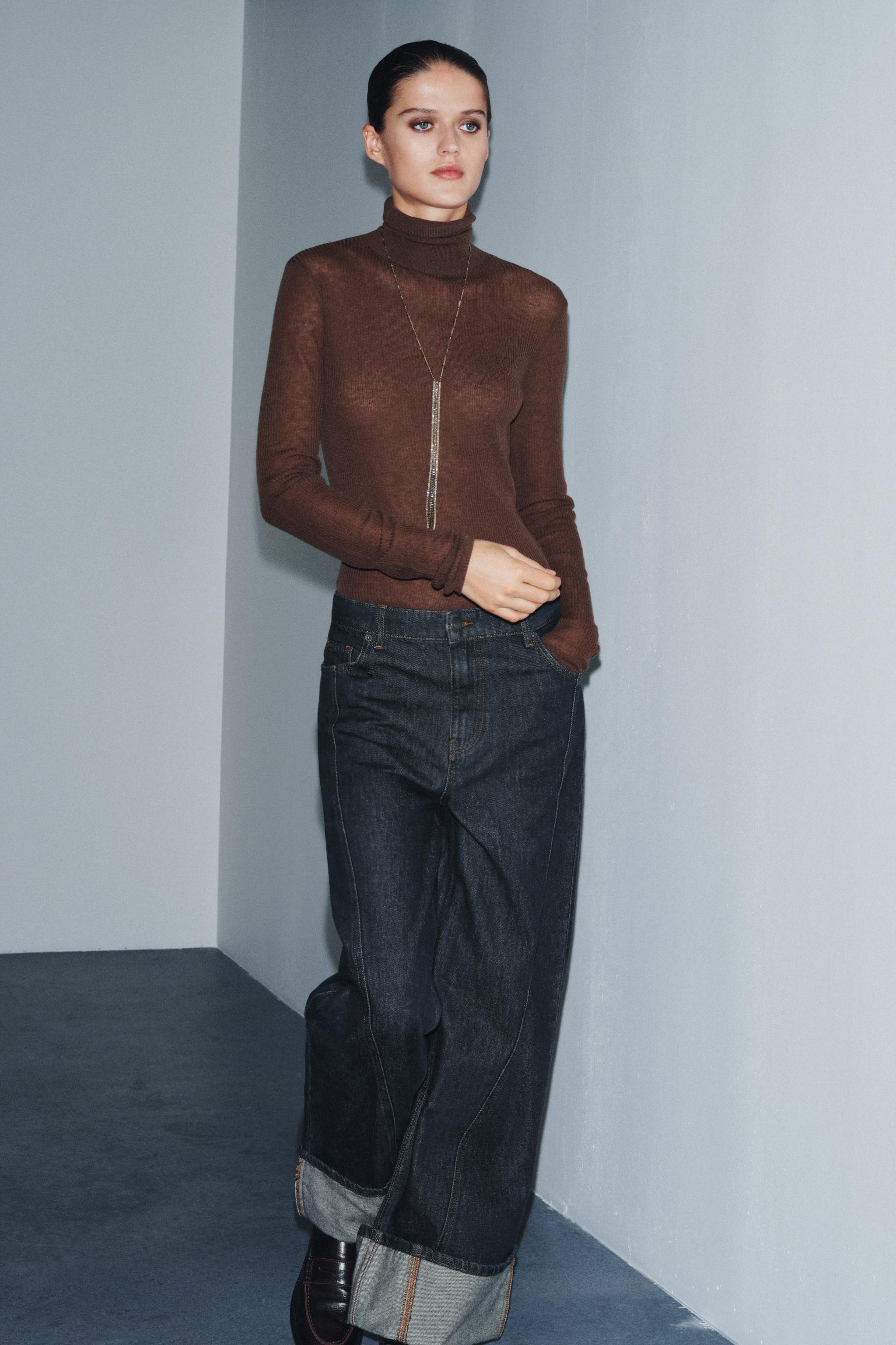 ZW COLLECTION MID-RISE WIDE LEG JEANS